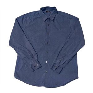 Theory Men’s XL Blue Sylvain Plaid Button Up Long Sleeve Shirt